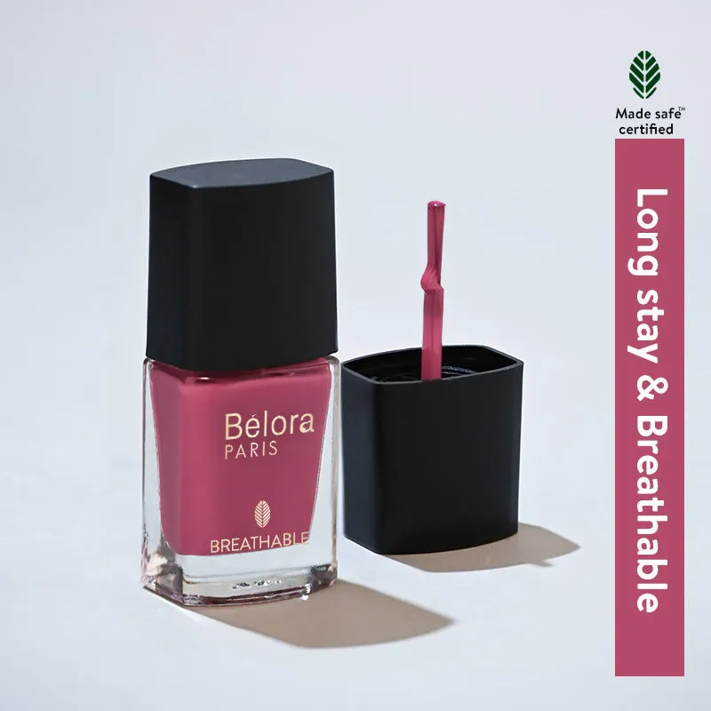 Belora Paris Breathable Made Safe Longstay Nail Polish - 18 Passion Pink