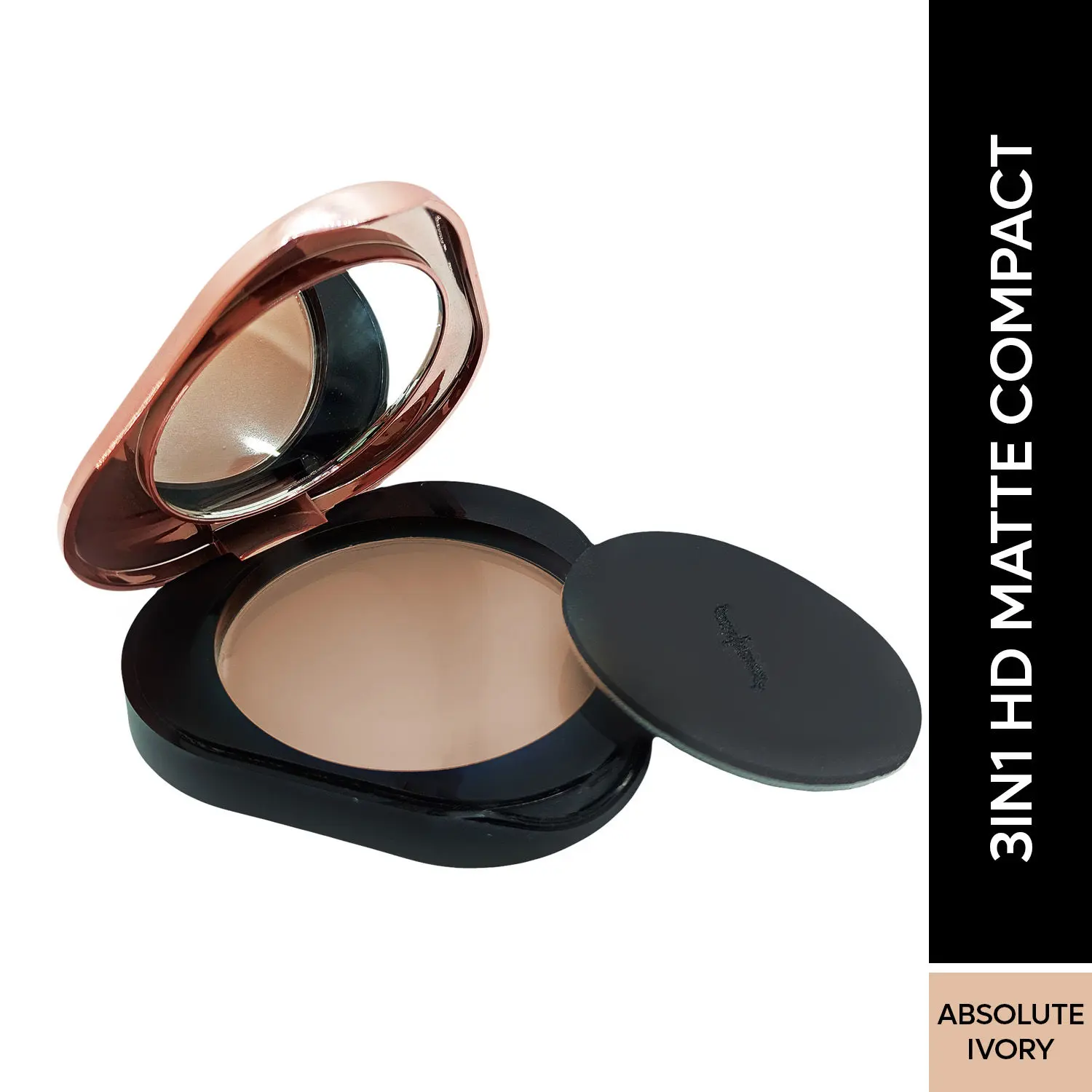 FACES CANADA 3 in 1 HD Matte Compact Absolute Ivory 01 I 8-Hour Stay I Soft Weightless Texture I Silky Coverage I Blends Easily I Mineral Oil Free I Paraben-Free I Vegan I Cruelty-free