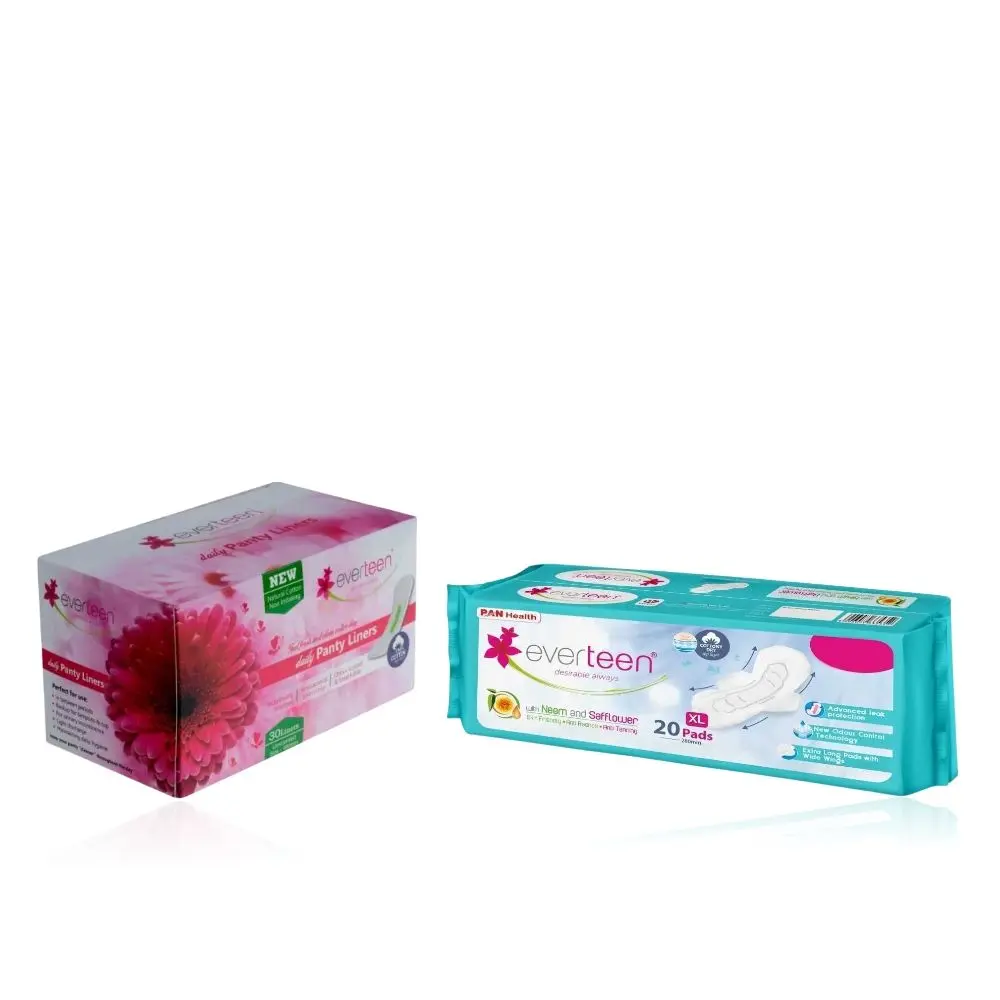 everteen combo: Daily Panty Liners and XL Soft Sanitary Pads ( 20 pads + 30 Liners)