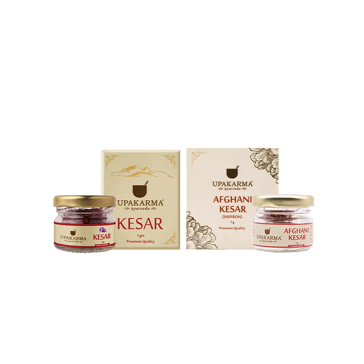 Upakarma Ayurveda Afghani and Kashmiri Kesar Combo with Kesar Kashmiri Kesar & Afghani Kesar