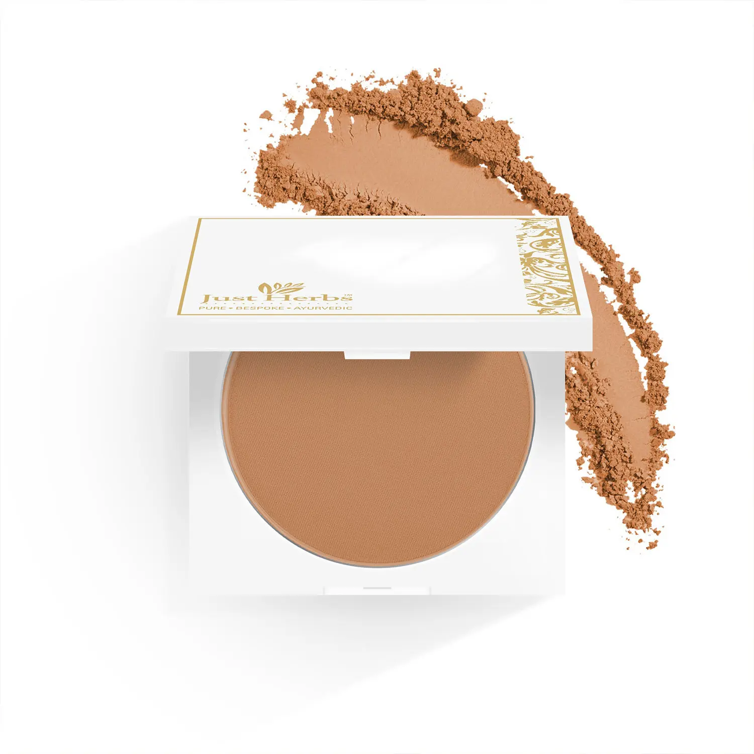 Just Herbs Compact Powder Mattifying & Hydrating With SPF 15 + For All Skin Types Talc & Fragrance Free - 05 Copper