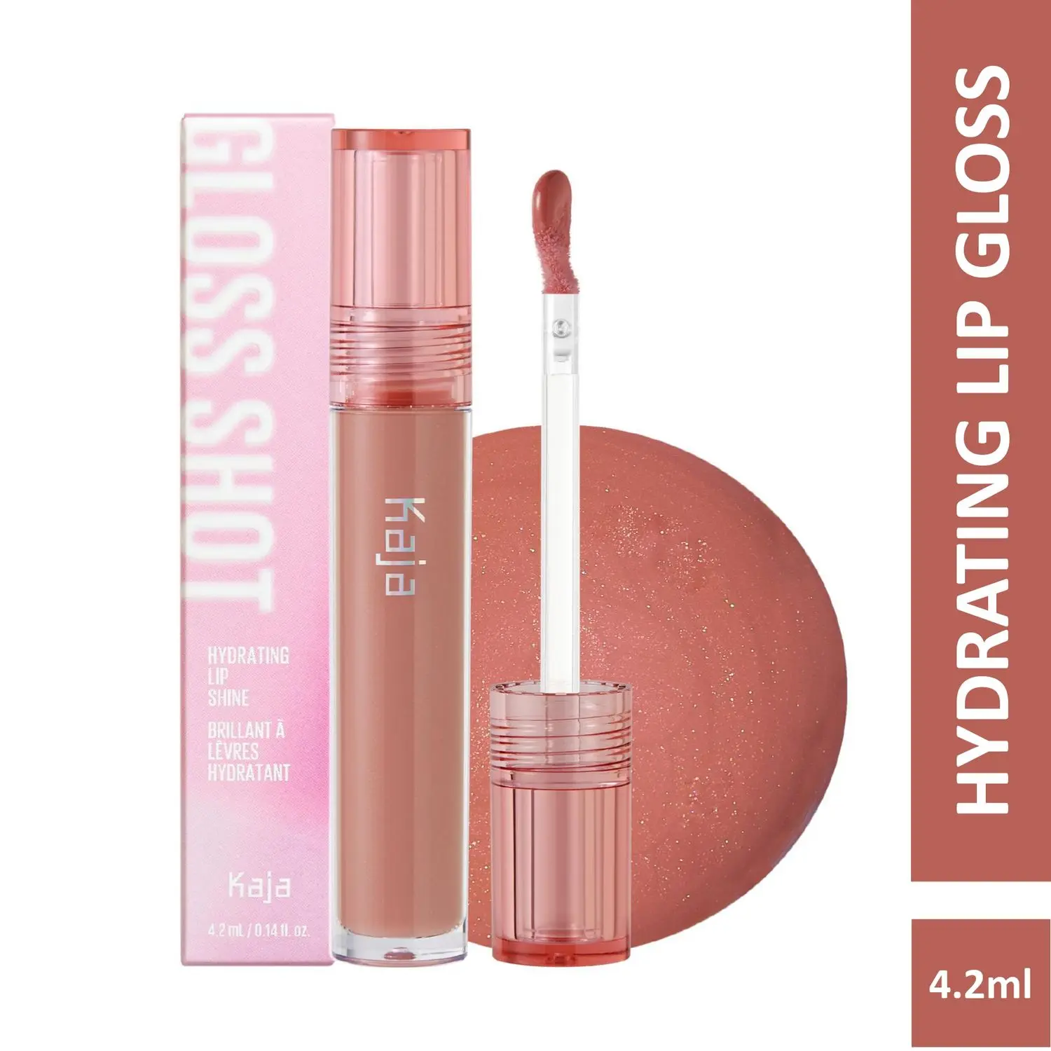 KAJA GLOSS SHOT | Hydrating Lip Gloss | 03 Honey Drizzle 4.2ml |Cruelty-free, Vegan, Paraben-free, Sulfate-free, Phthalates-free, K-Beauty, Korean Beauty