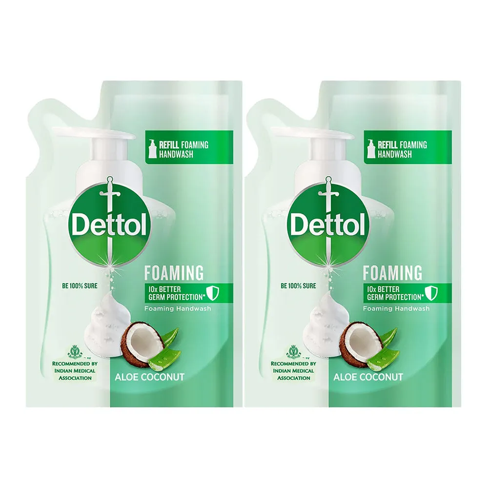 Dettol Aloe Coconut Foaming Handwash Refill Pouch (Pack of 2)