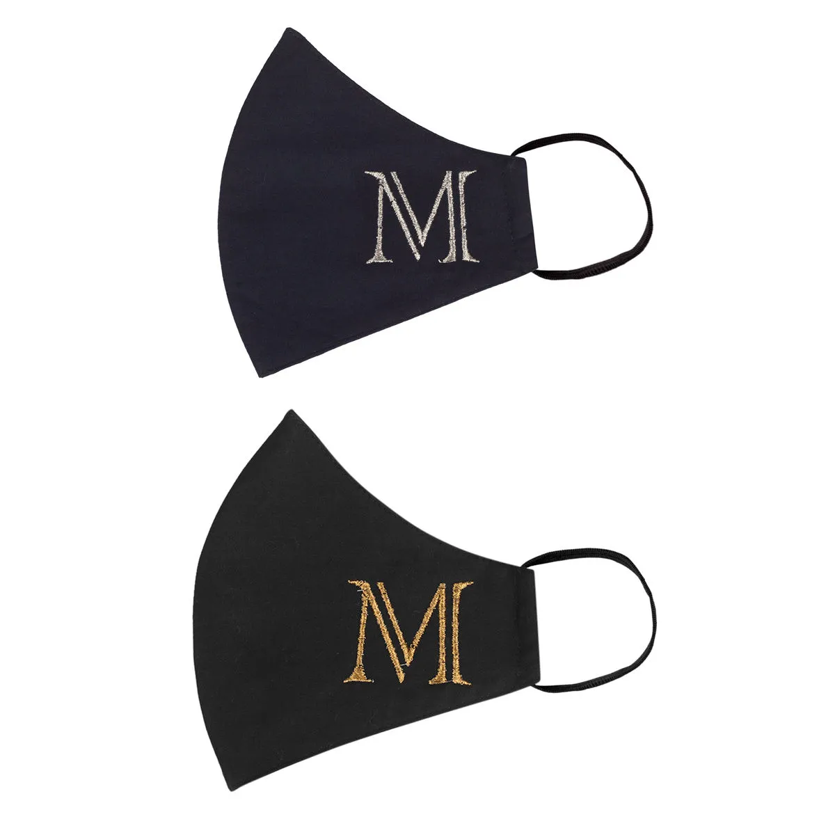 The Mask Company Three Ply 100% Cotton Mask For Adults Initial Mask (m) - Pack Of 2