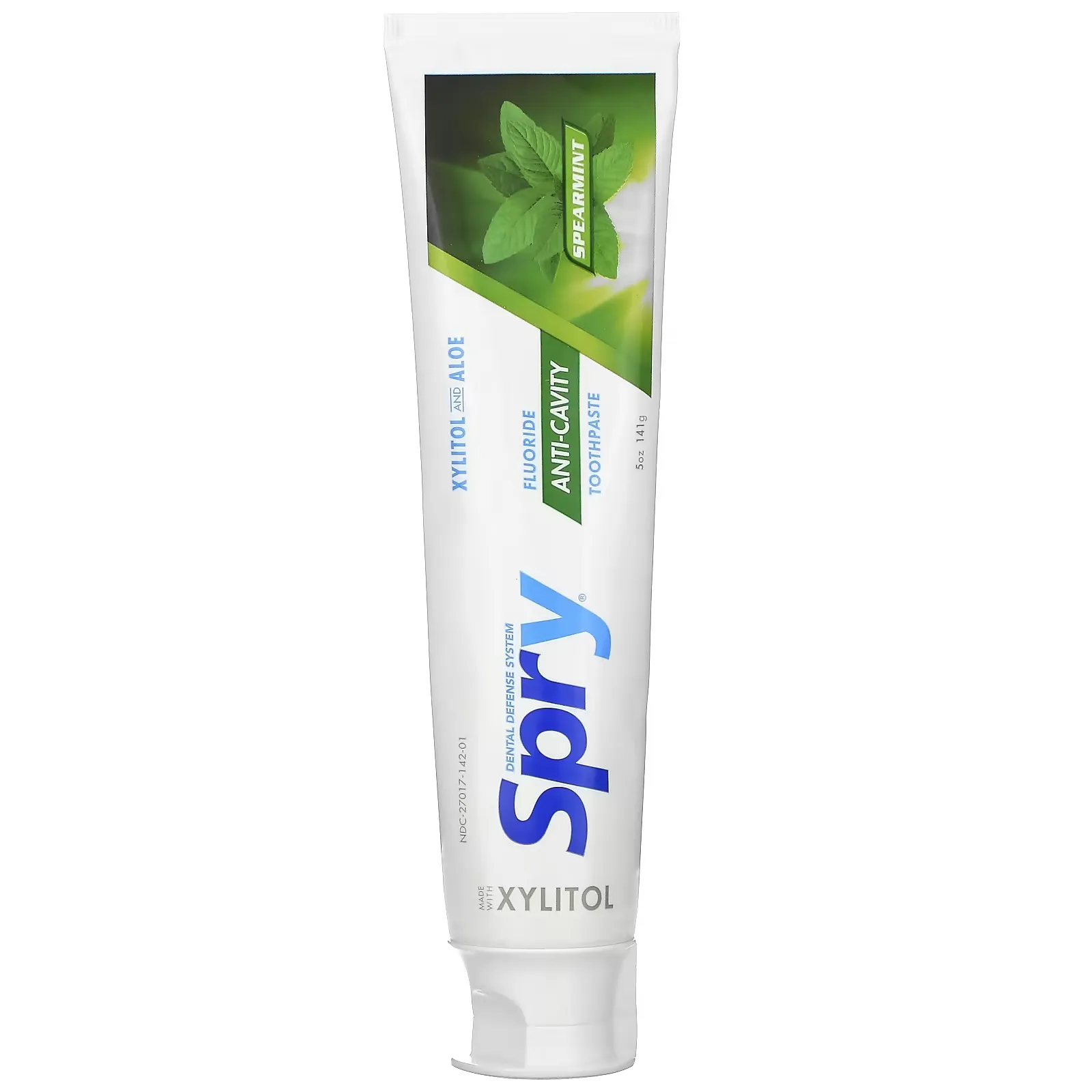 Spry Toothpaste, Anti-Cavity with Fluoride, Spearmint, 5 oz (141 g)