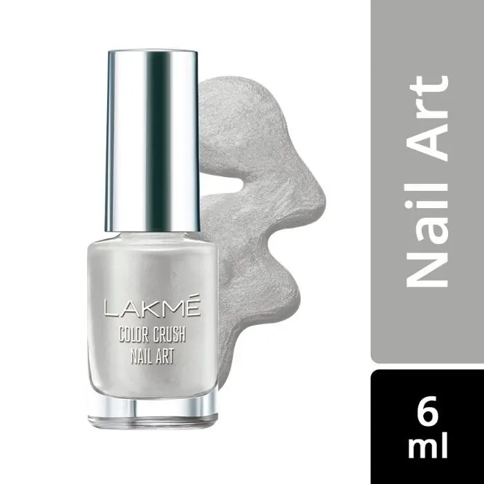 Lakme Color Crush Nail Art - Classic Silver M11 (6 ml)