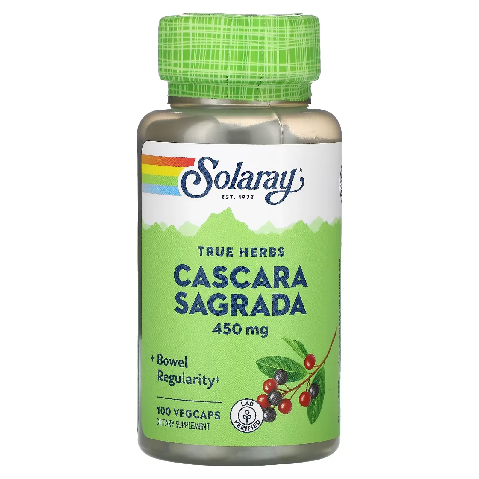 Cascara Sagrada, 450 mg, 100 VegCaps