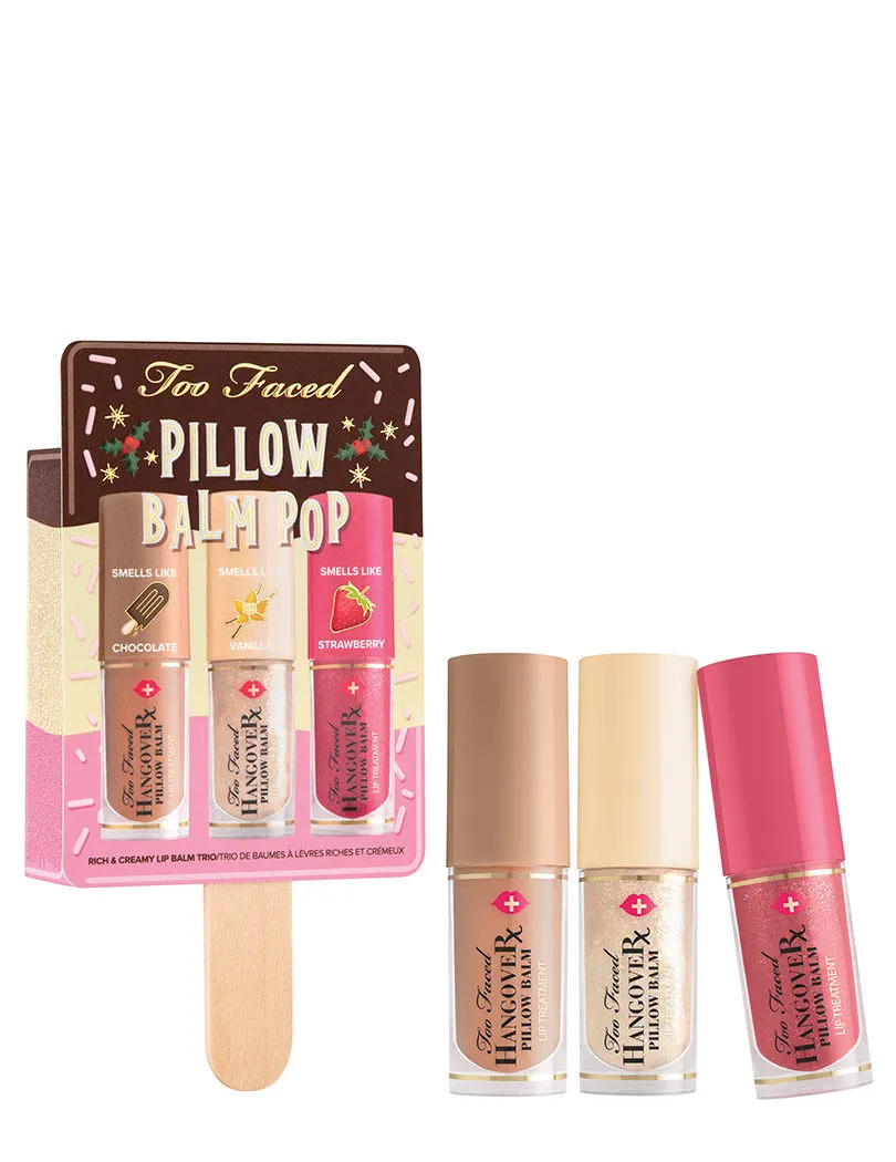 Too Faced Pillow Balm Pop - Rich & Creamy Lip Balm Trio