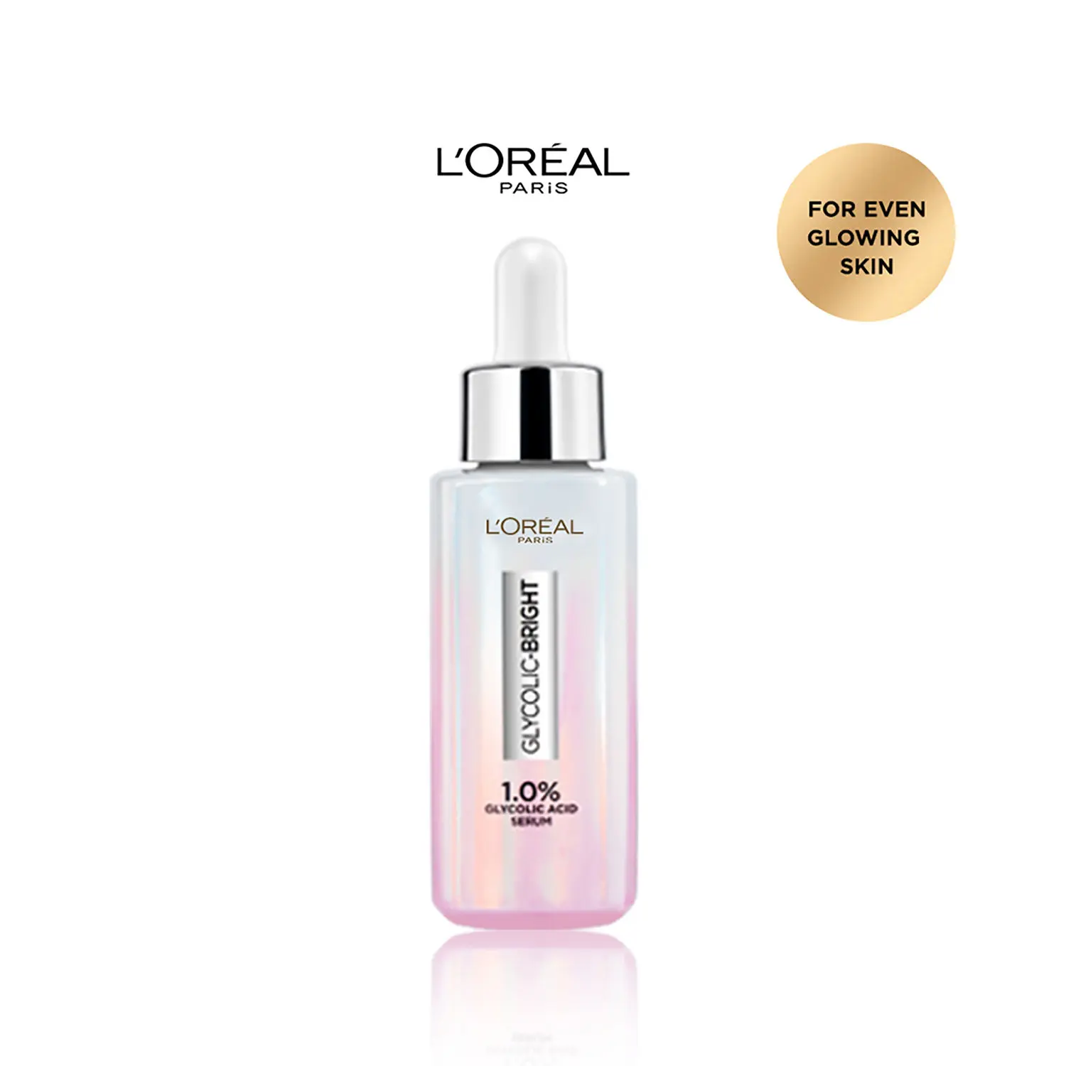 L'Oreal Paris Glycolic Bright Skin Brightening Serum, 15ml | 1% Glycolic Acid Serum for Dark Spots, Pigmentation & Uneven Skin Tone