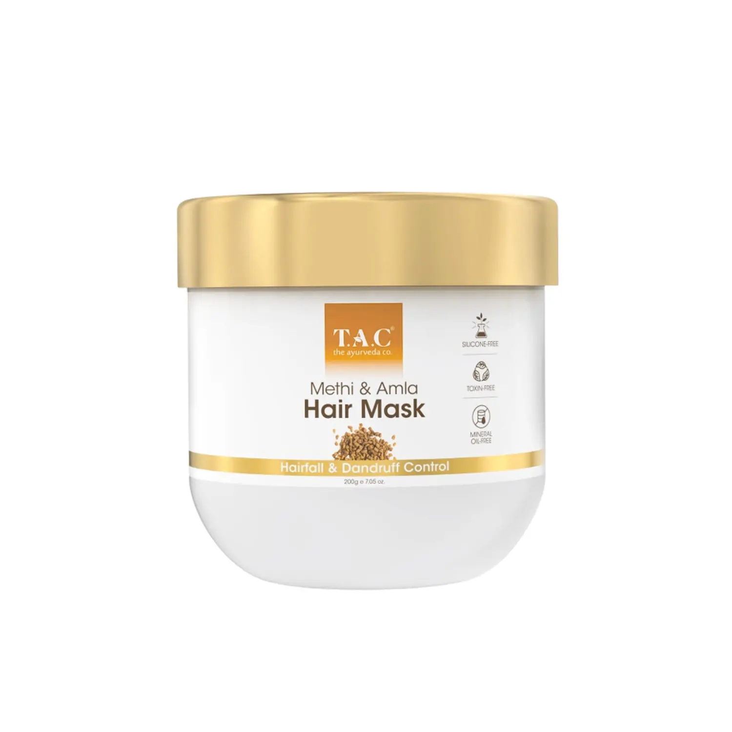 TAC - The Ayurveda Co. Methi & Amla Hair Mask for Hairfall & Dandruff Control, 200gm