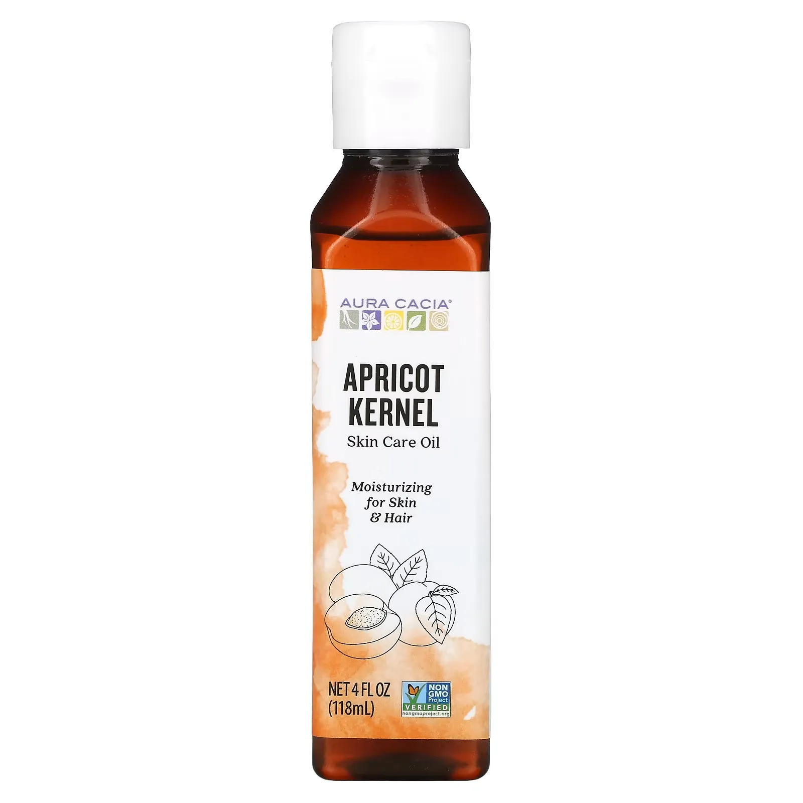 Skin Care Oil, Apricot Kernel, 4 fl oz (118 ml)