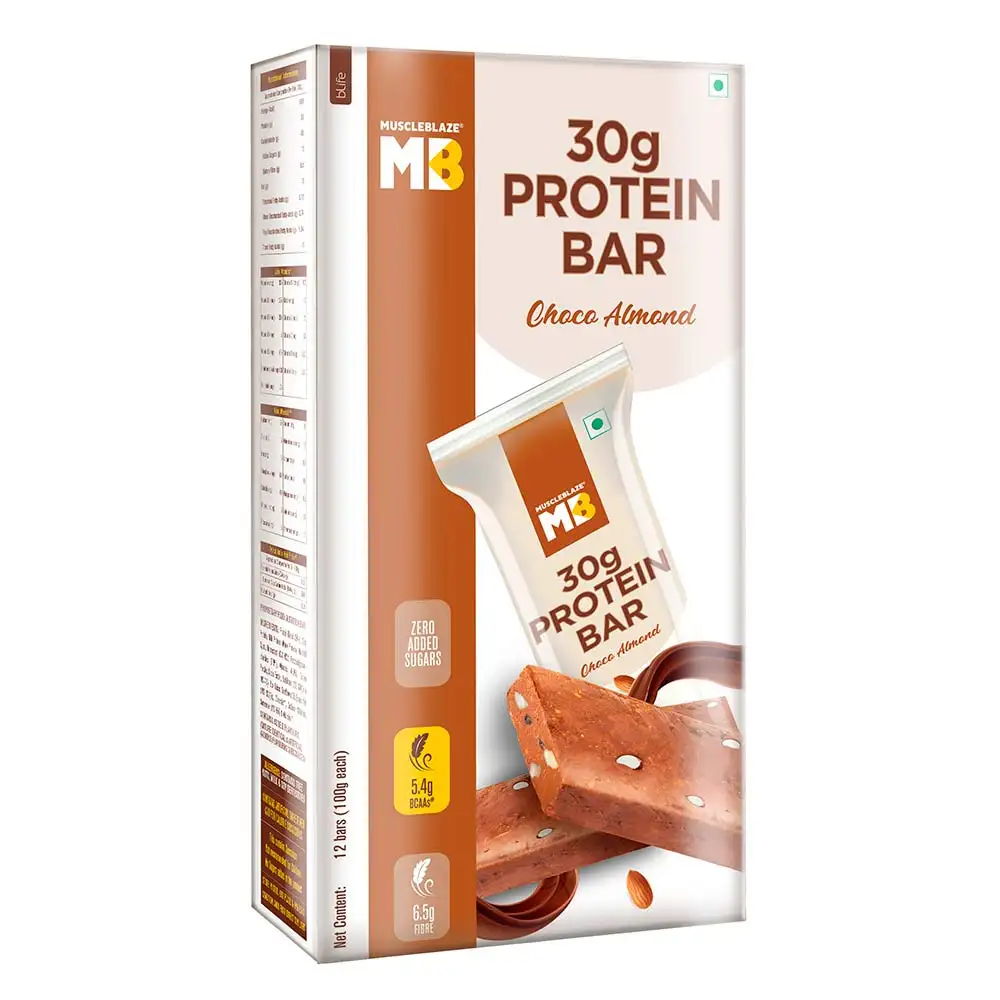 MuscleBlaze Hi-Protein Bar (30g Protein),  12 bar(s)  Choco Almond