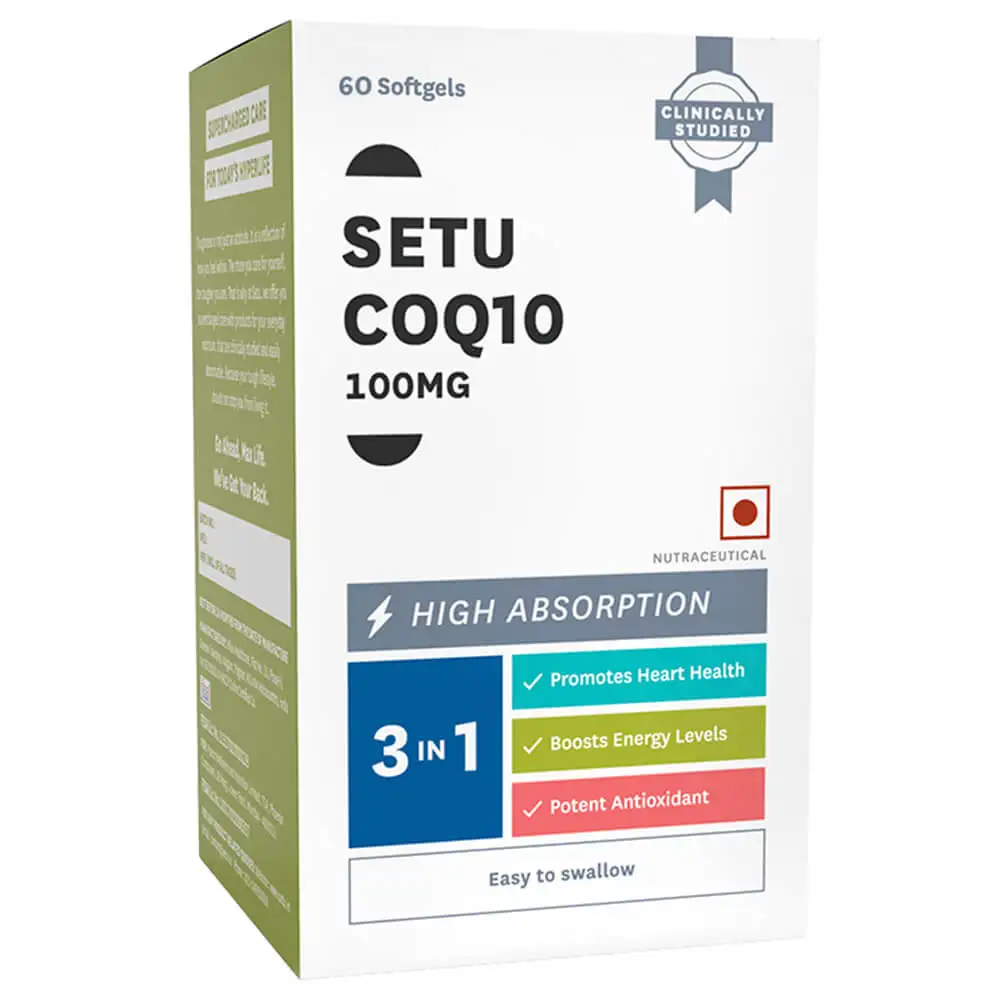 Setu COQ10 100 mg,  60 softgels