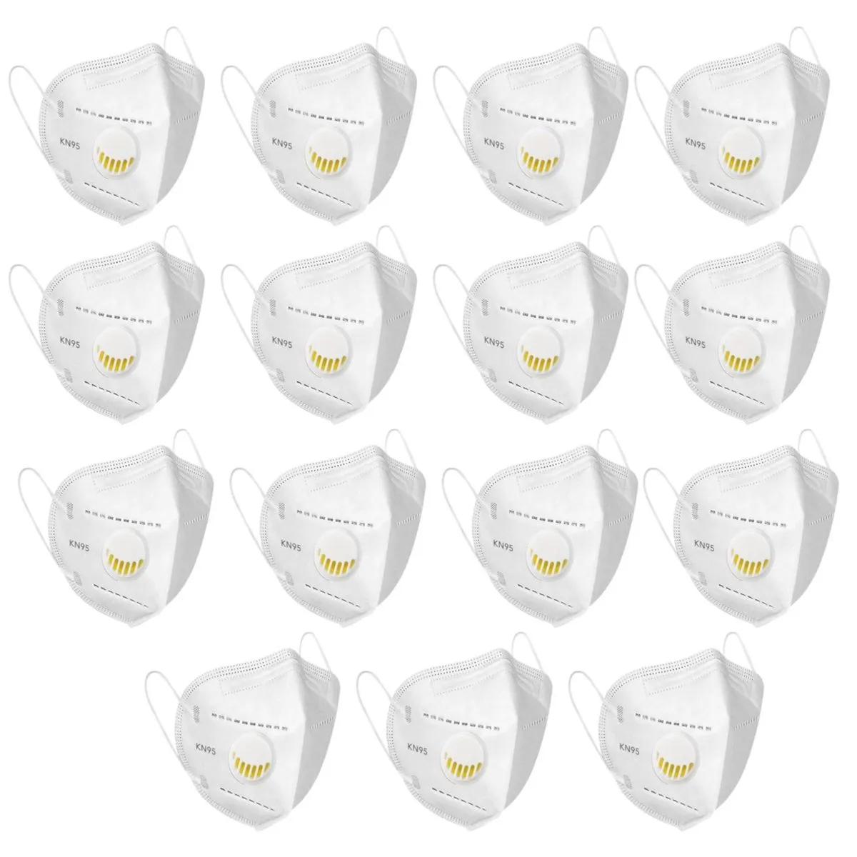 Fabula Pack of 15 Anti-Pollution Reusable 5 Layer Mask - White