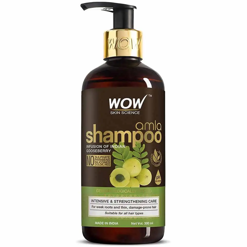 WOW Skin Science Amla Shampoo,  300 ml  for All Hair Types