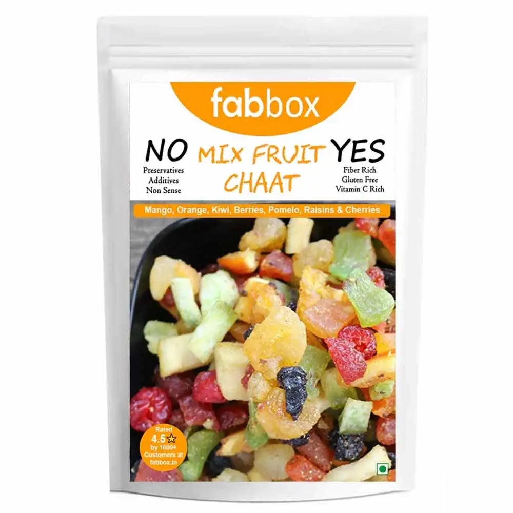 Fabbox Mix Fruit Chaat,  Mango, Orange, Kiwi, Berries, Pomelo, Raisins & Cherries  150 g