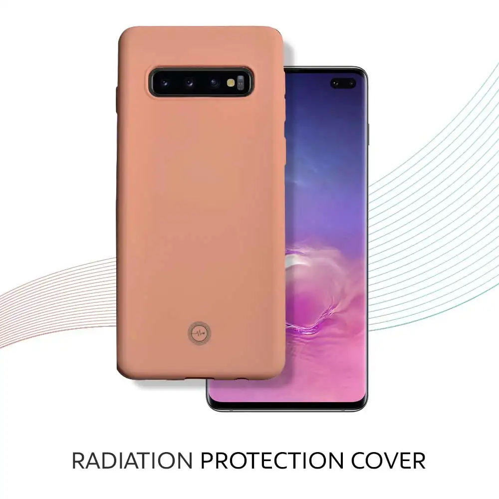 Envirocover Silicon Back Cover for Samsung Galaxy S10 Plus,  with Radiation Protection Technology (Pink)