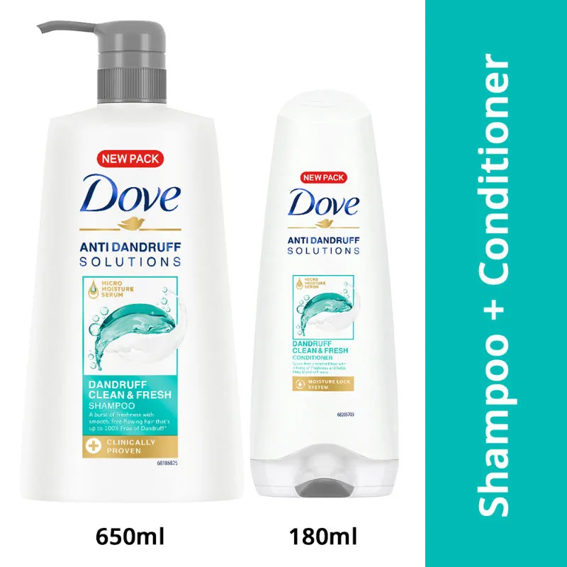 Dove Dandruff Clean & Fresh Shampoo + Conditioner Combo