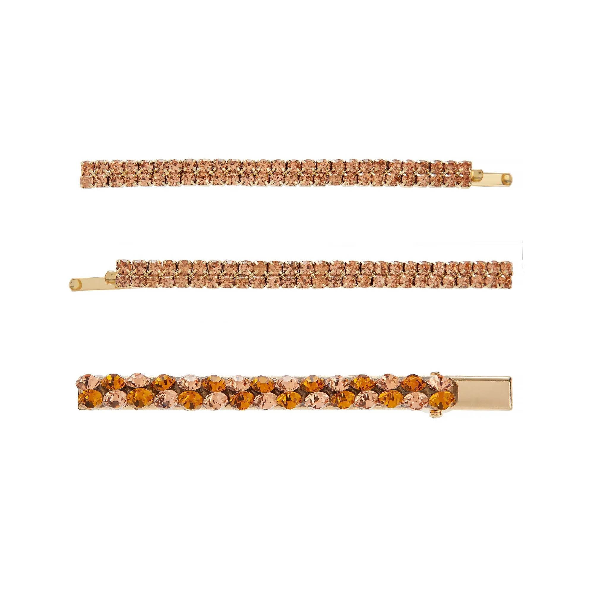 Accessorize London Bronze Gem Hair Slide Set