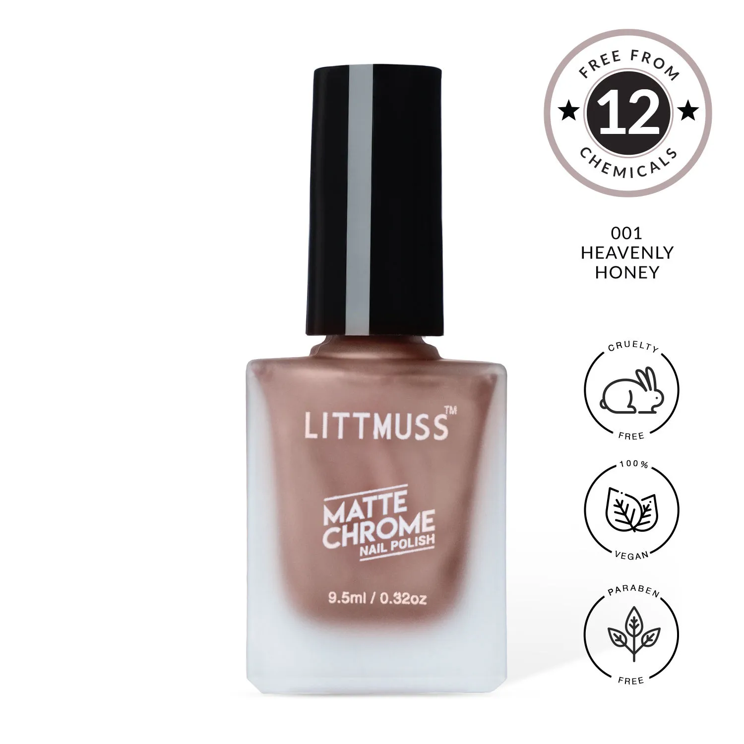 Littmuss Nail Polish Matte Chrome Nail Paint - Heavenly Honey - 001