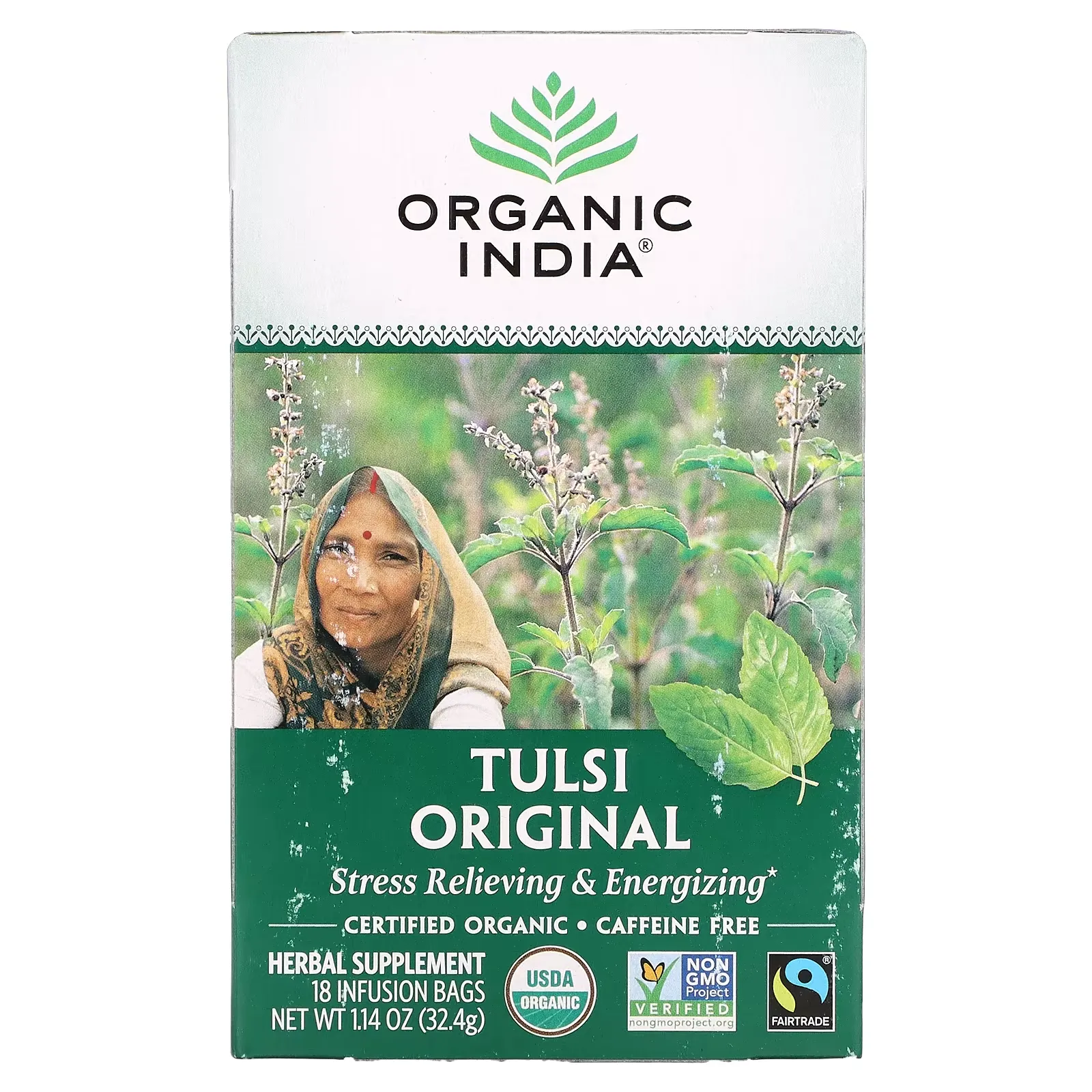 Tulsi Tea, Original, Caffeine-Free, 18 Infusion Bags, 1.14 oz (32.4 g)