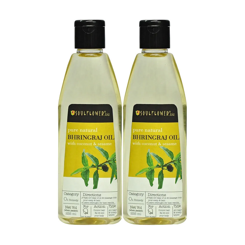 Soulflower Coconut & Sesame Bhringraj Oil Hair Roots Combo