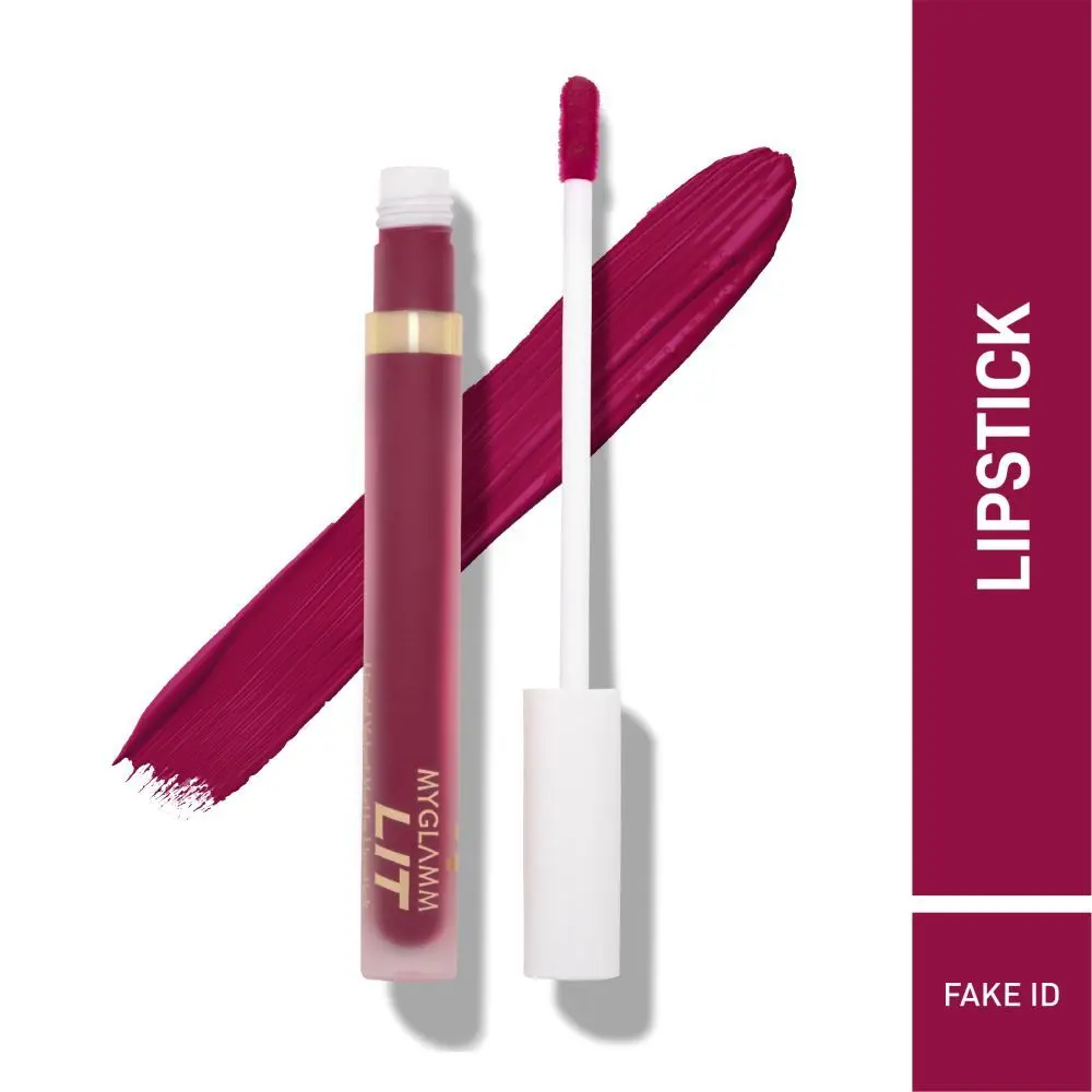 MyGlamm LIT Liquid Velvet Matte Lipstick-Fake Id-3ml