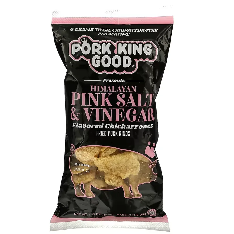 Flavored Chicharrones, Himalayan Pink Salt & Vinegar, 1.75 oz (49.5 g)