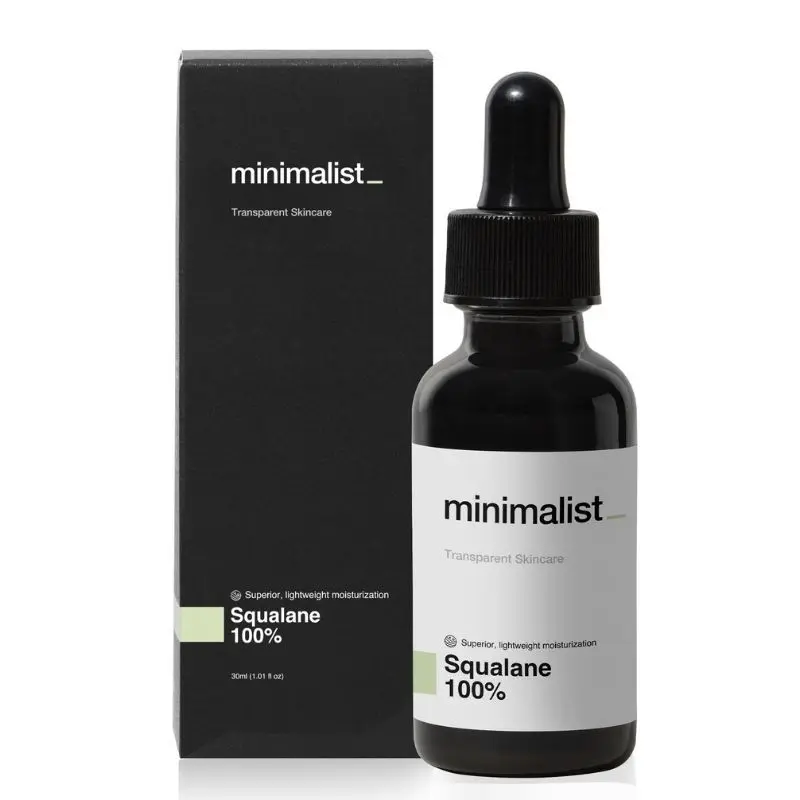 Minimalist 100% Squalane Face Oil to Moisturise, Nourish & Reduce Fine Lines (Plant-derived), 30ml