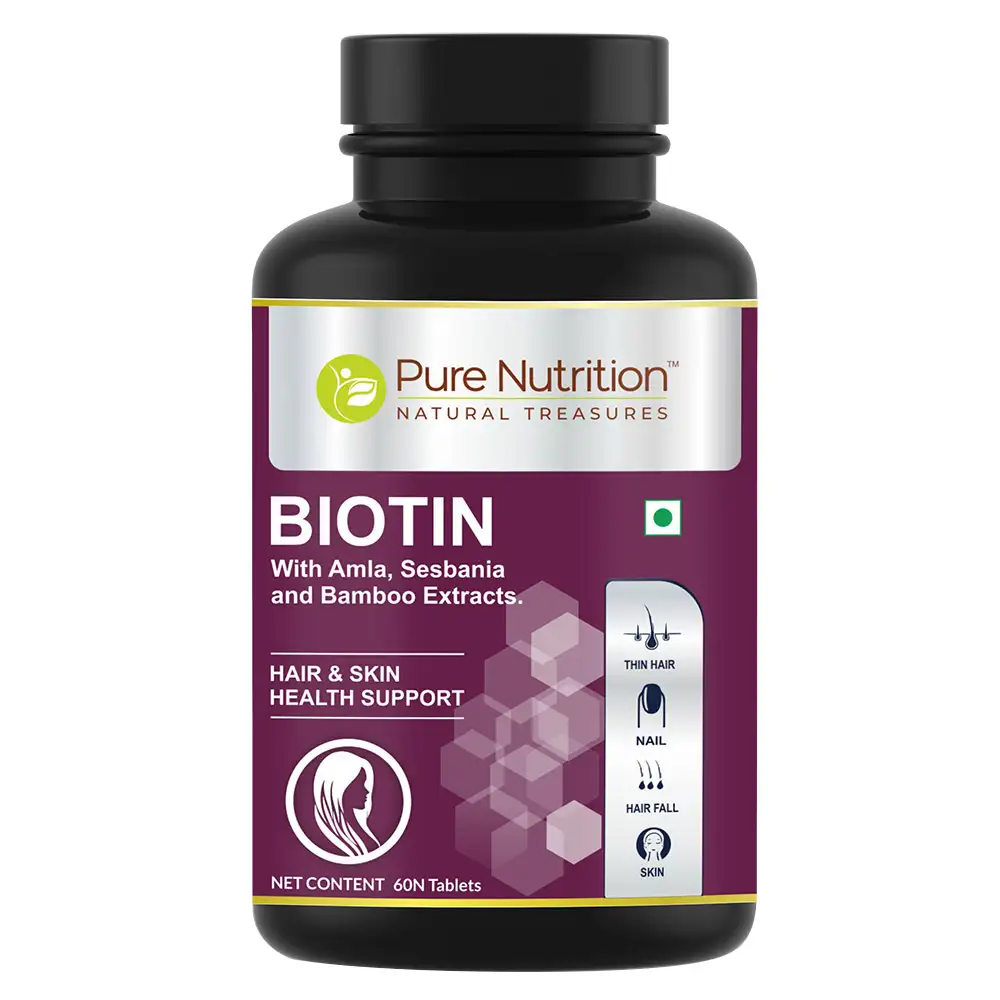 Pure Nutrition Biotin,  60 tablet(s)  Unflavoured