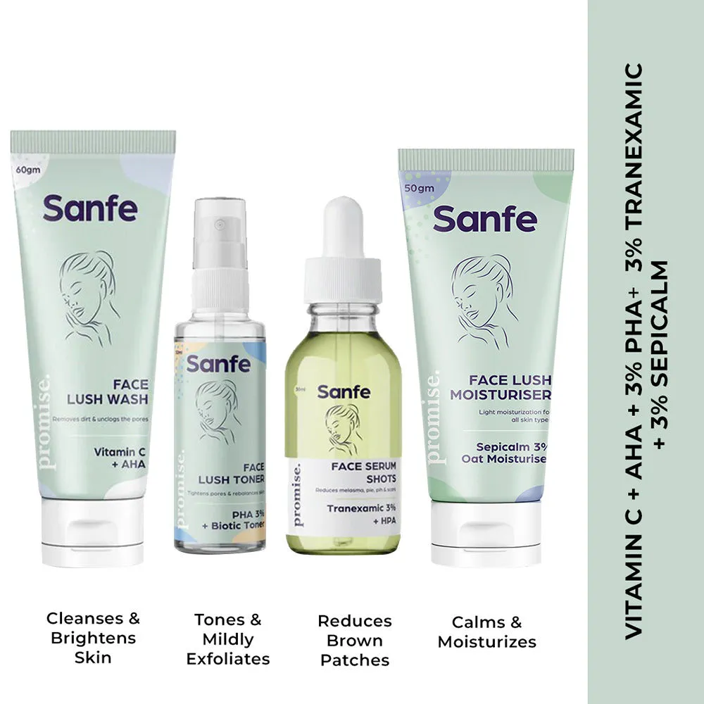 Sanfe Scar Free Skin Kit - Face Wash, Toner, Serum & Moisturizer