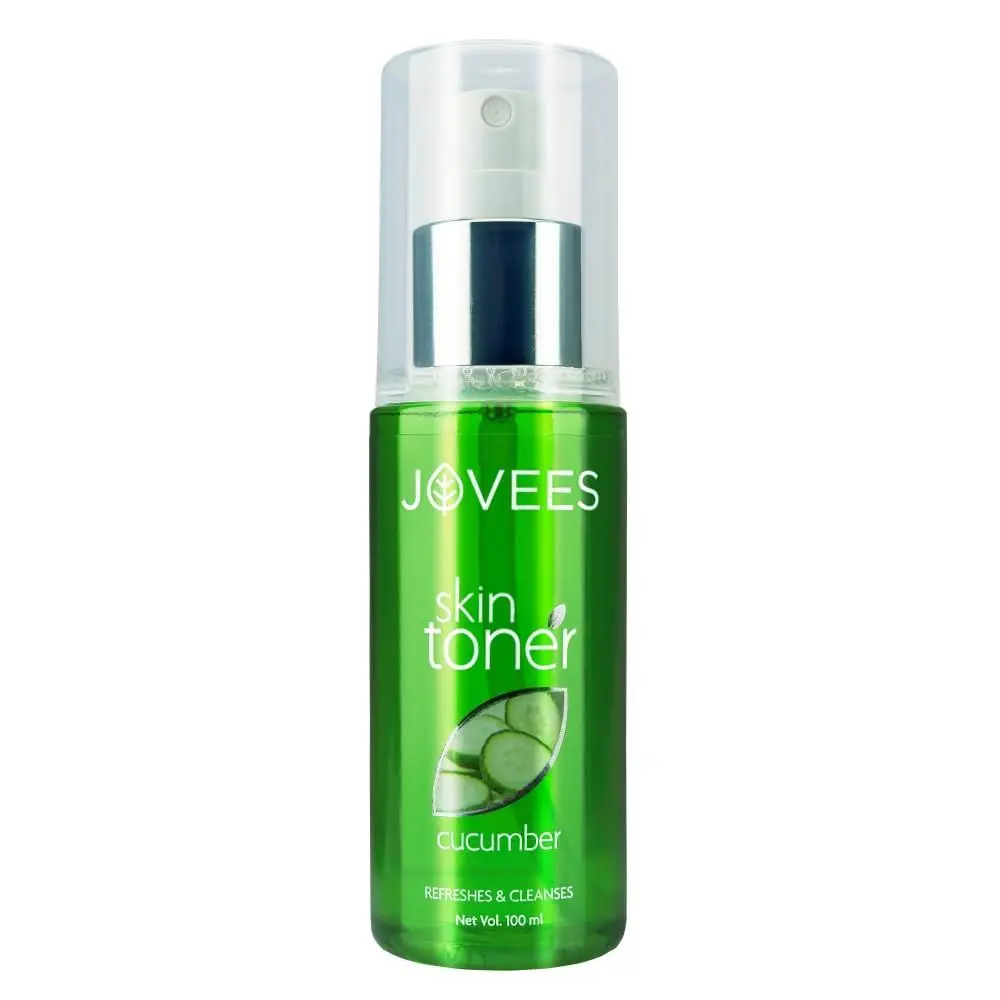 Jovees Herbal Cucumber Skin Toner | Toner for Oily,  Acne Prone Skin | Pore Tightening and glowing skin | 100% Natural | For Oily Skin | Paraben Free 100 ml