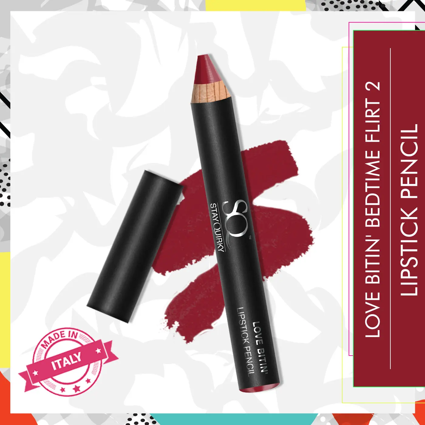 Stay Quirky Mini Lip Crayon | Lipstick Pencil | Lipstick - Love Bitin' Bedtime Flirt 2 (2.1g)