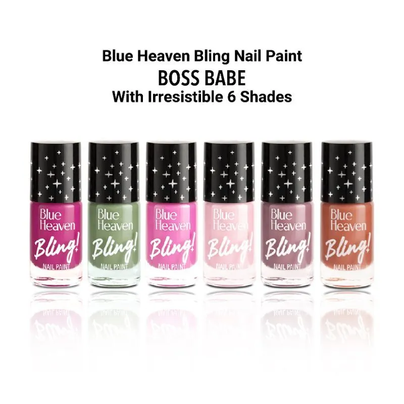 Blue Heaven Bling Nail Paint Boss Babe Edition Combo