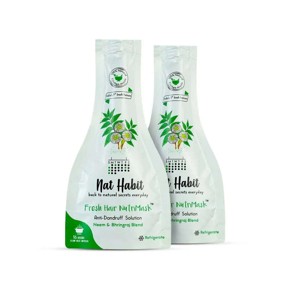 Nat Habit Fresh Hair Nutrimask with Neem & Bhringraj Blend - Pack of 2