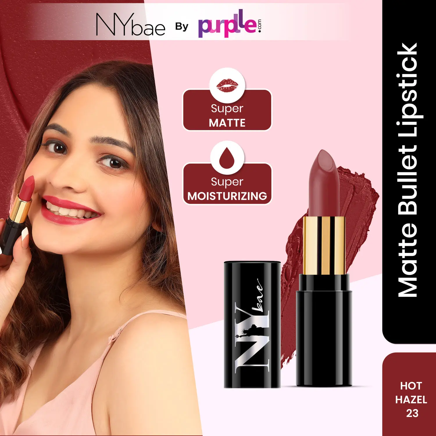 NY Bae Super Matte Lipstick Red - Hot Hazel 23