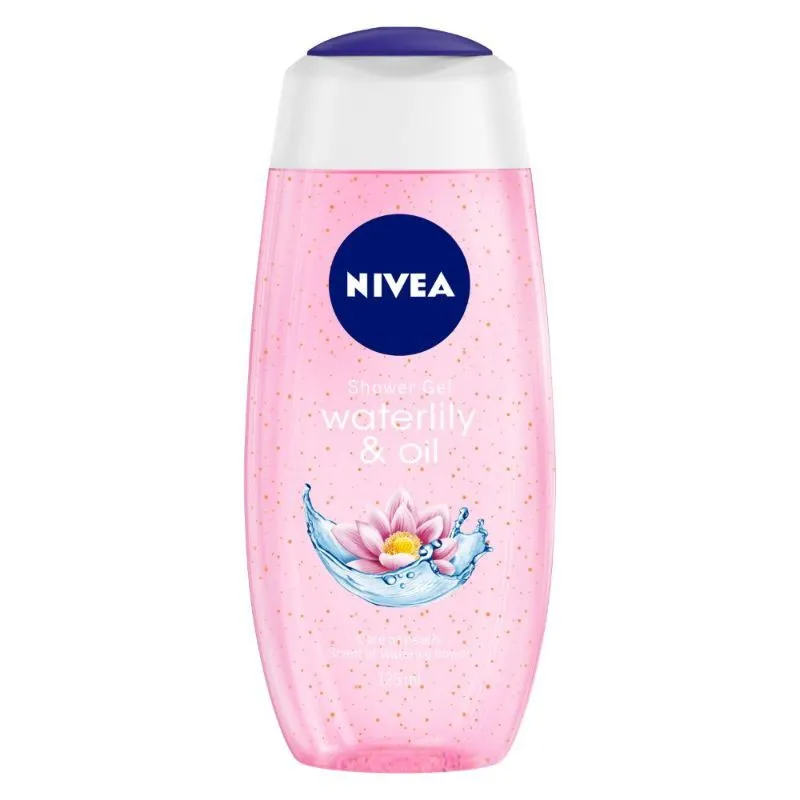 NIVEA Body Wash, Waterlily & Oil Shower Gel, Pampering Care & Refreshing Scent of Waterlily Flower