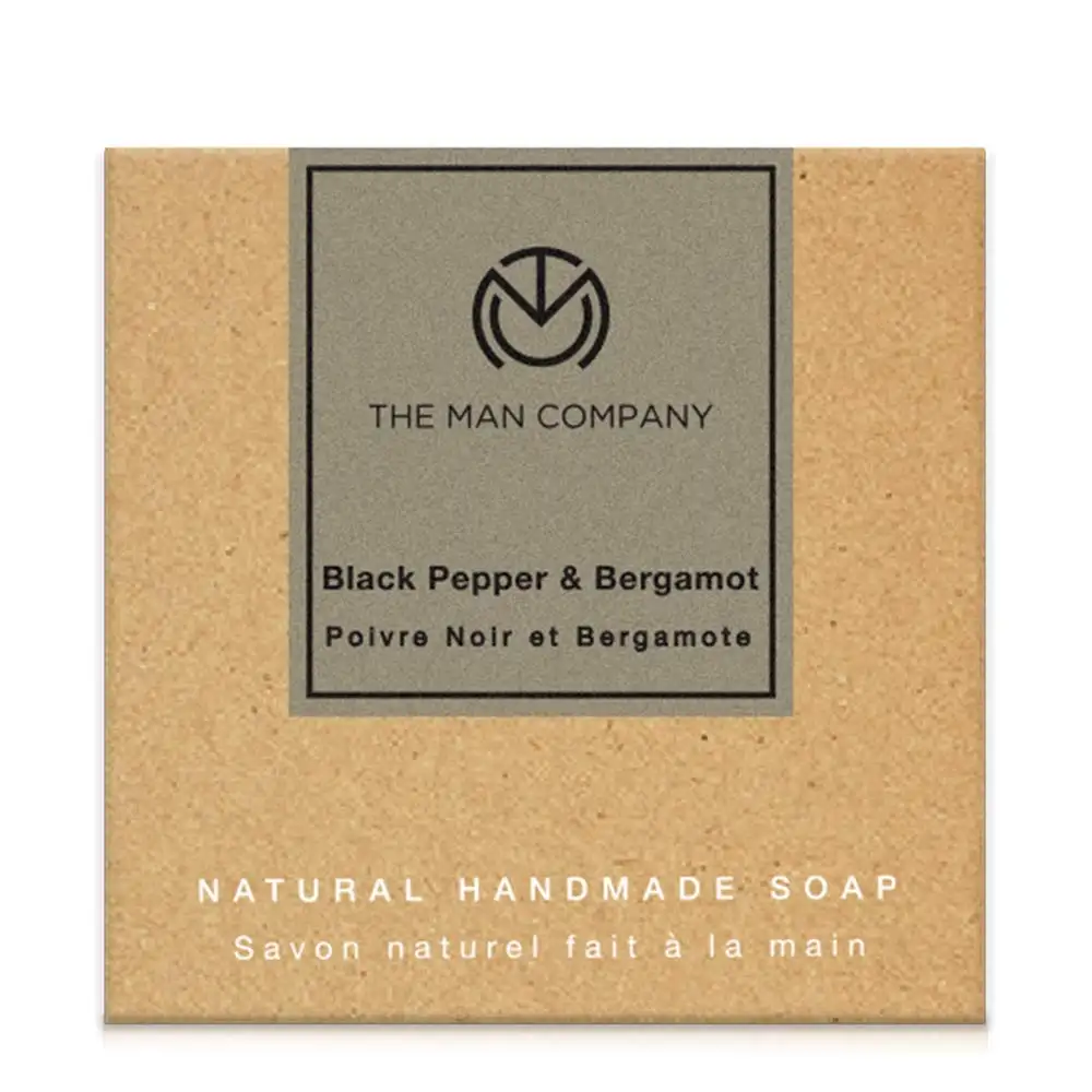 The Man Company Black Pepper & Bergamot Soap,  125 g  for All Types of Skin