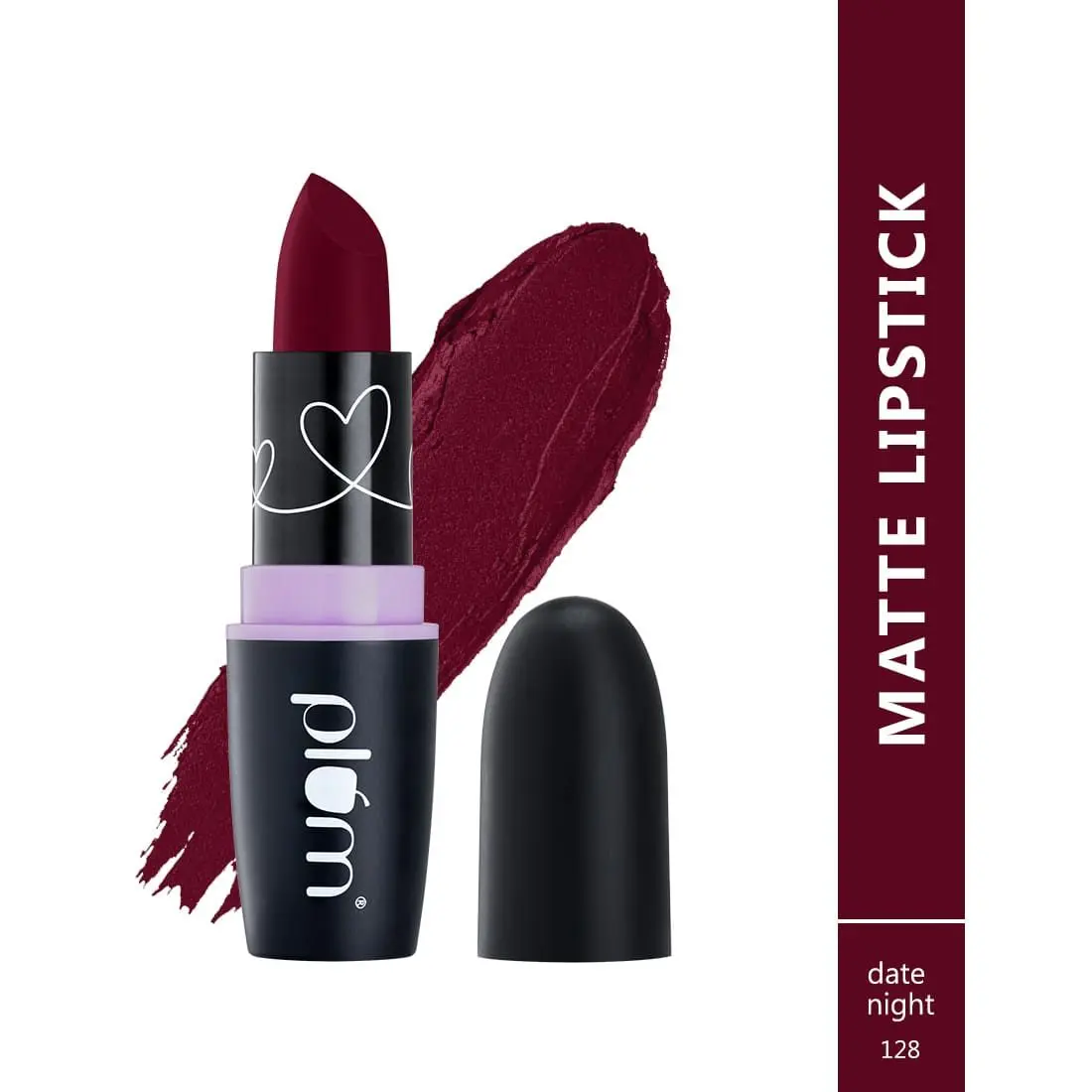 Plum Matterrific Lipstick | Highly Pigmented | Nourishing & Non-Drying |Date Night - 128 (Wine)