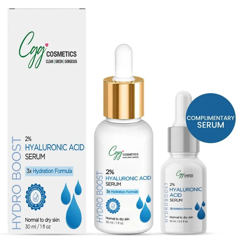 CGG Cosmetics Hyaluronic Acid Serum With Free Sample Of 2% Hyaluronic Acid Serum