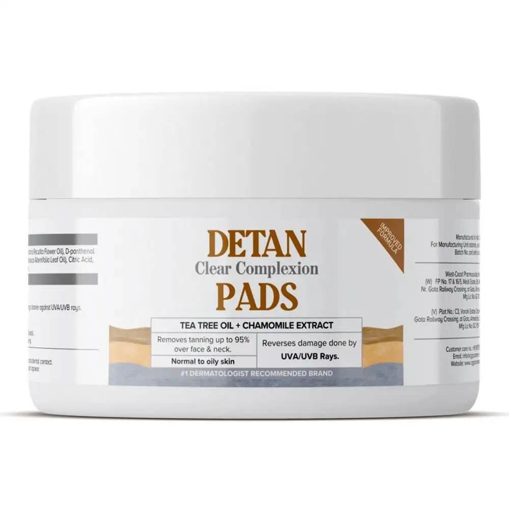 CGG Cosmetics Detan Clear Complexion Pads,  50 Piece(s)/Pack  Normal to Oily Skin