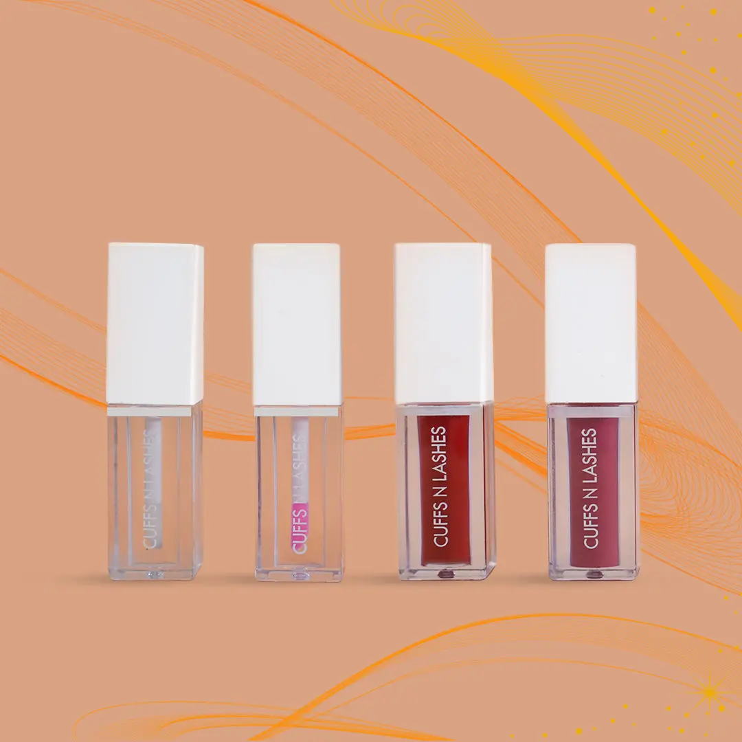 Cuffs N Lashes Combo Pack of Set of 4 Lip Gloss ( Rumour-03, Just Like Magic-07, BB-04, Crystal Clear-08 )