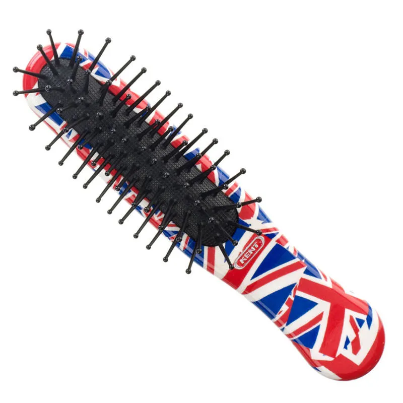 Kent ARTH1 Pocket & Travel Brush with British Flag Design