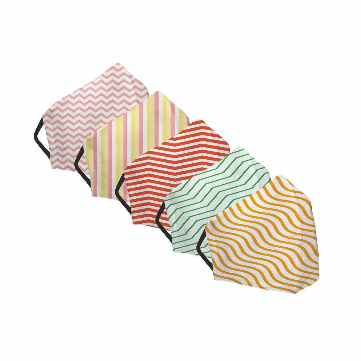 Crazy Corner Two Layer Printed Cotton Masks - Pack of 5