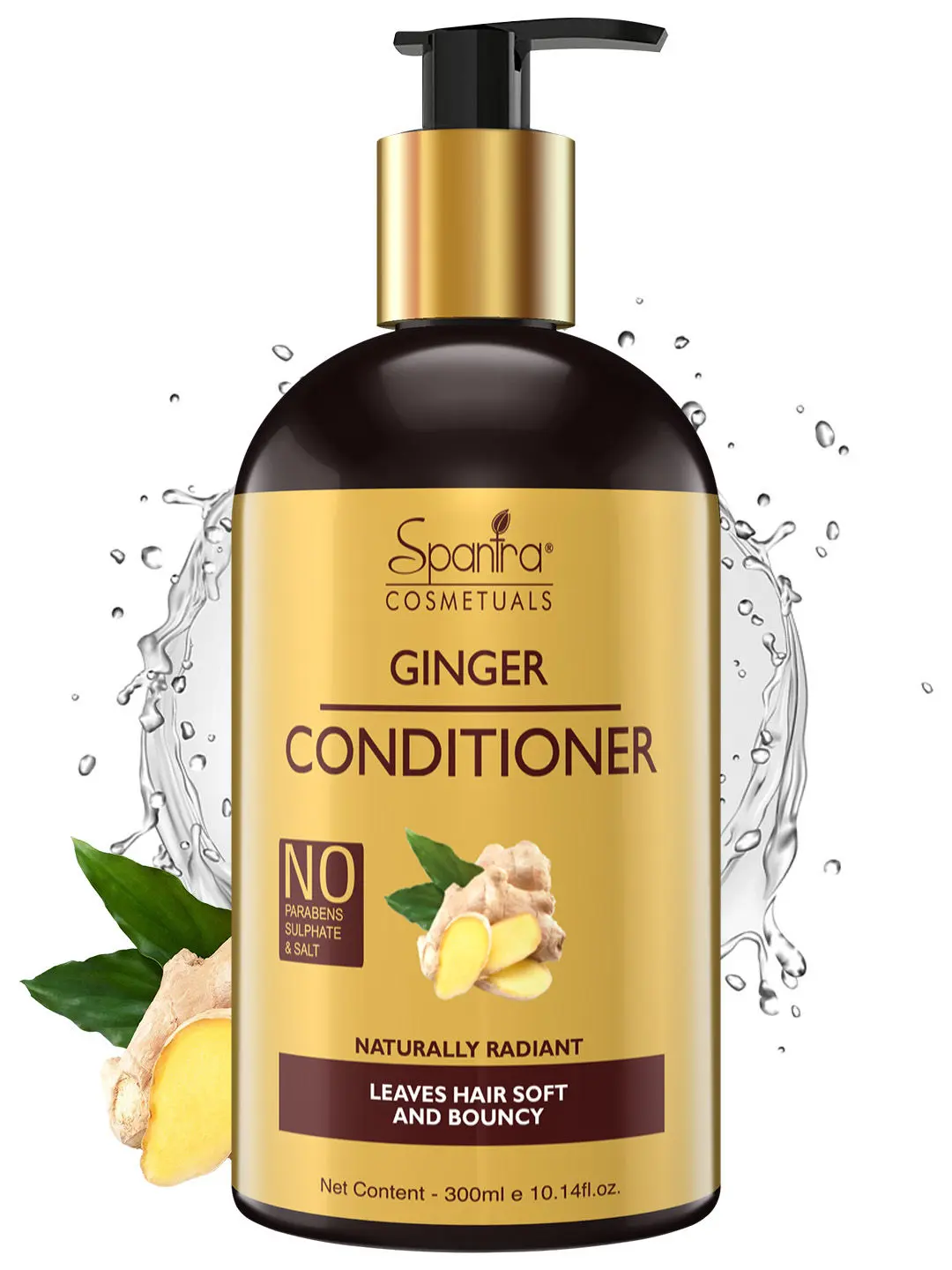 Spantra Ginger Conditioner, leaves hair soft and bouncy, 300ml