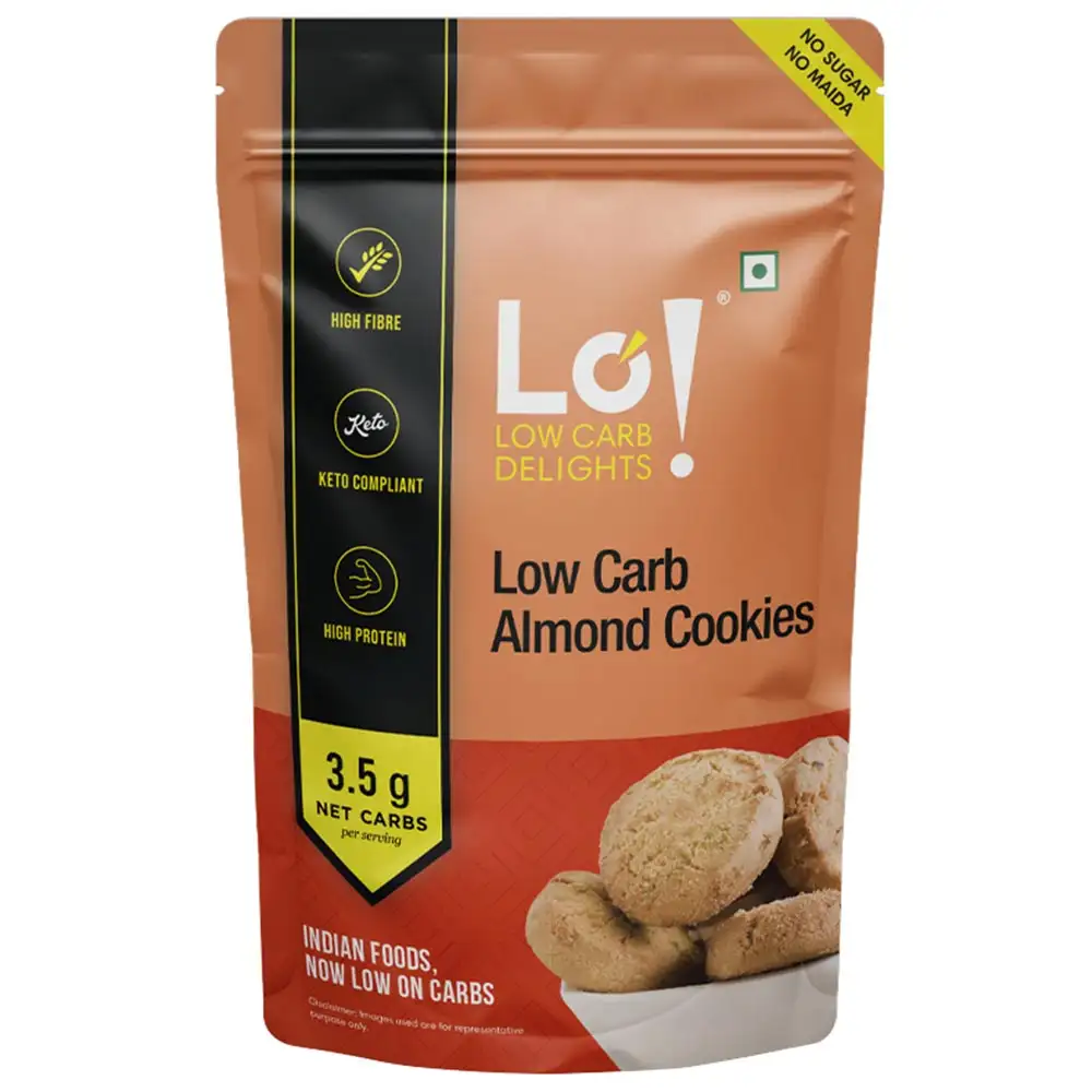 Lo! Foods Keto Cookie,  Almond | High Protein Snacks | Healthy Snacks  200 g