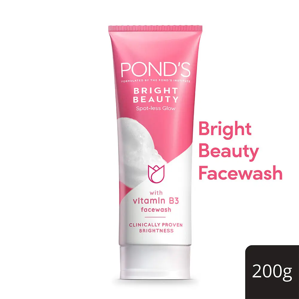 Ponds Bright Beauty Spotless Glow Facewash with Vitamin B3, 200gm