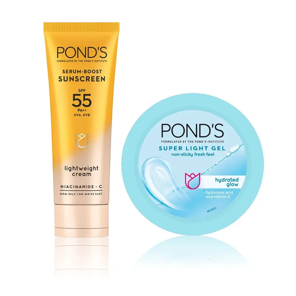 Ponds Super Light Gel Oil Free Moisturzer + Ponds Sunscreen Combo