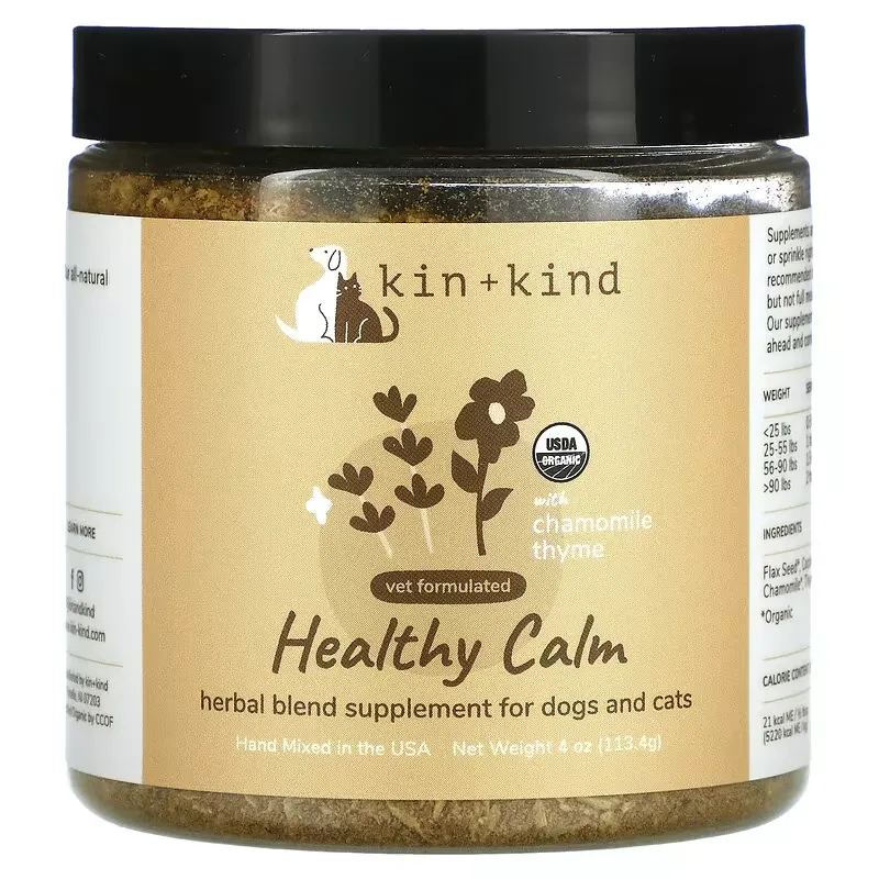 Healthy Calm, Herbal Blend Supplement for Dogs and Cats, With Chamomile, Thyme, 4 oz (113.4 g)