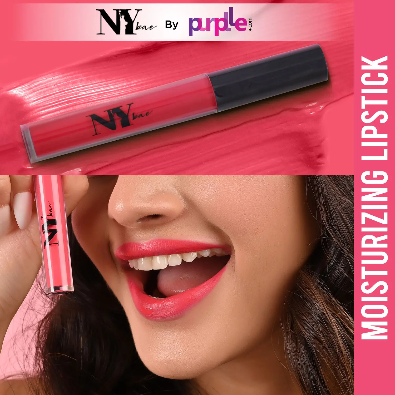 NY Bae Moisturizing Liquid Lipstick | Light Red | Matte | Hydrating With Vitamin E - Going To The Late Show 2 (2.7 ml)